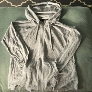 Grey Calvin Klein Zip-Up Hoodie
